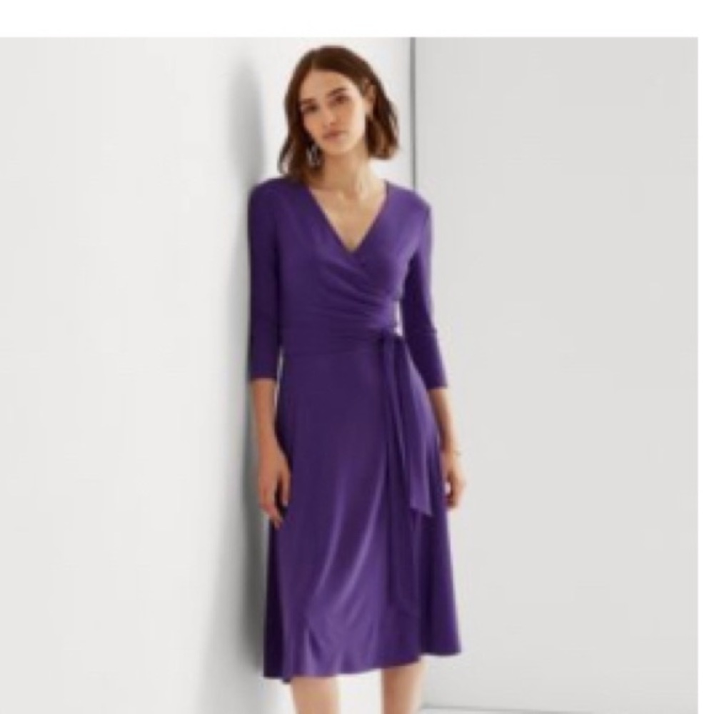 NWT Ralph Lauren wrap dress size 14 Violet amethyst
